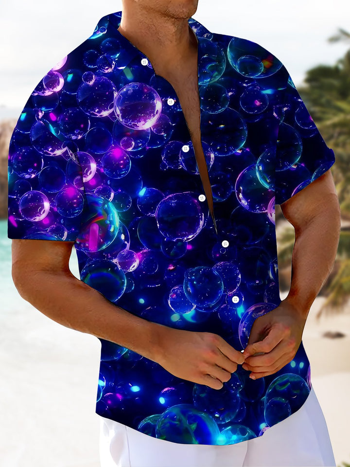 Alohadaddy® Casual Air Bubble Print Art Moisture Wicking Men&
