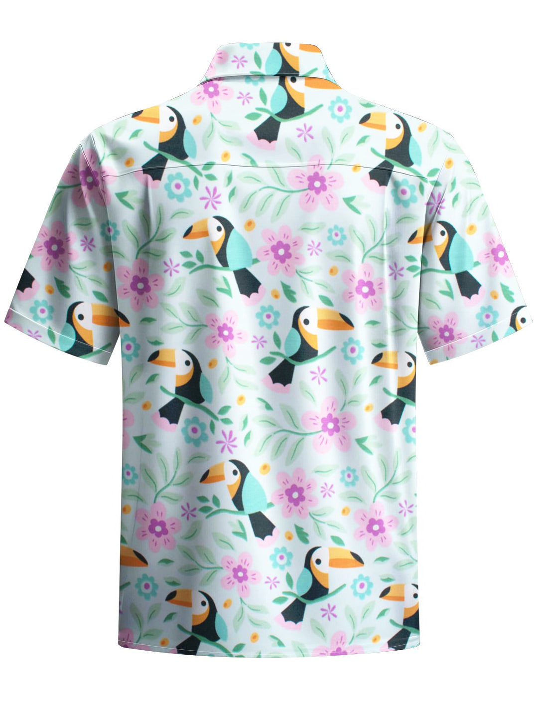 Alohadaddy® Hawaiian Parrot Art Print Chest Pocket Men&