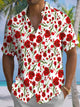 Alohadaddy® Hawaiian Floral Art Print Chest Pocket Men's Short Sleeve Shirt Big & Tall