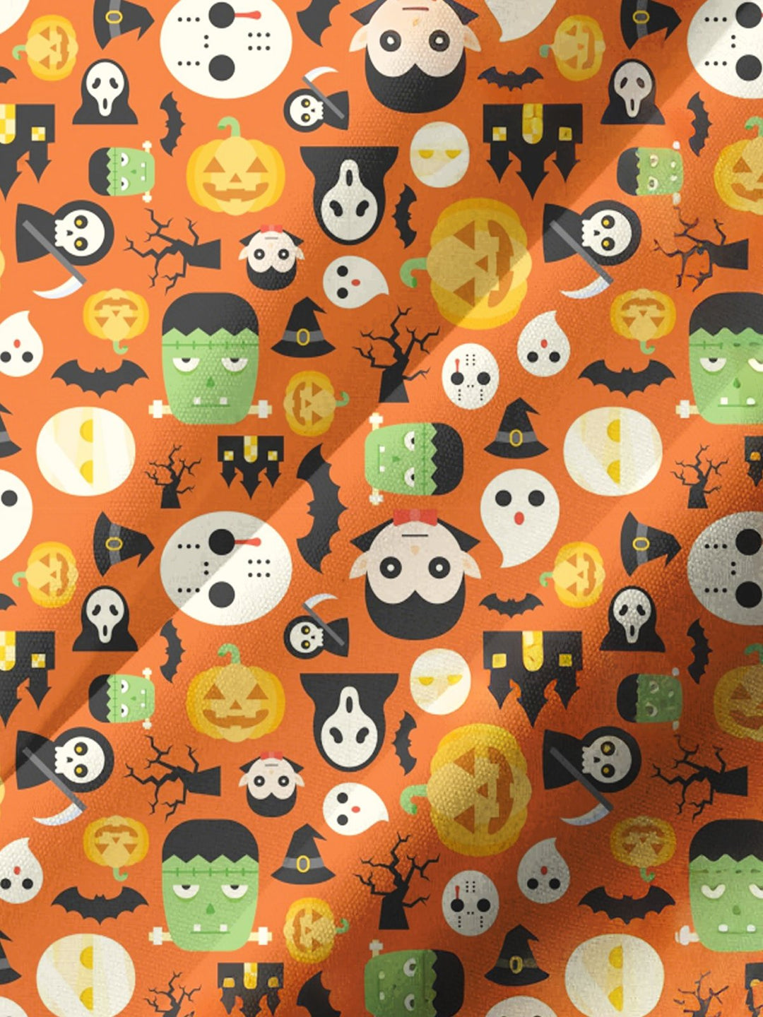 Alohadaddy® Halloween Cartoon Art Print Chest Pocket Stretch Men&