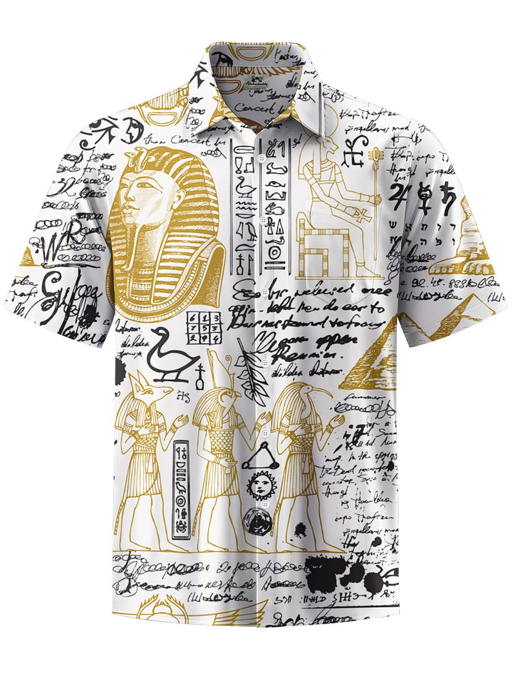Alohadaddy® Vintage Ancient Egyptian Pharaoh Print Art Pocket Stretch Men&