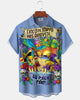 Alohadaddy® Vintage Hawaiian Parrot Print Art Pocket Button Stretch Men's Short Sleeve Shirt Big & Tall
