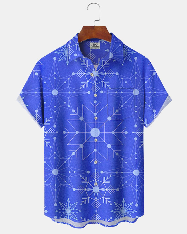 Alohadaddy® Casual Geometric Print Art Button Cardigan with Pockets Men&