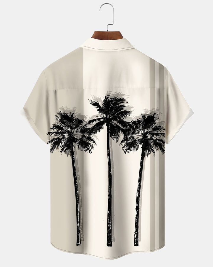 Alohadaddy® Casual Coconut Tree Print Men&