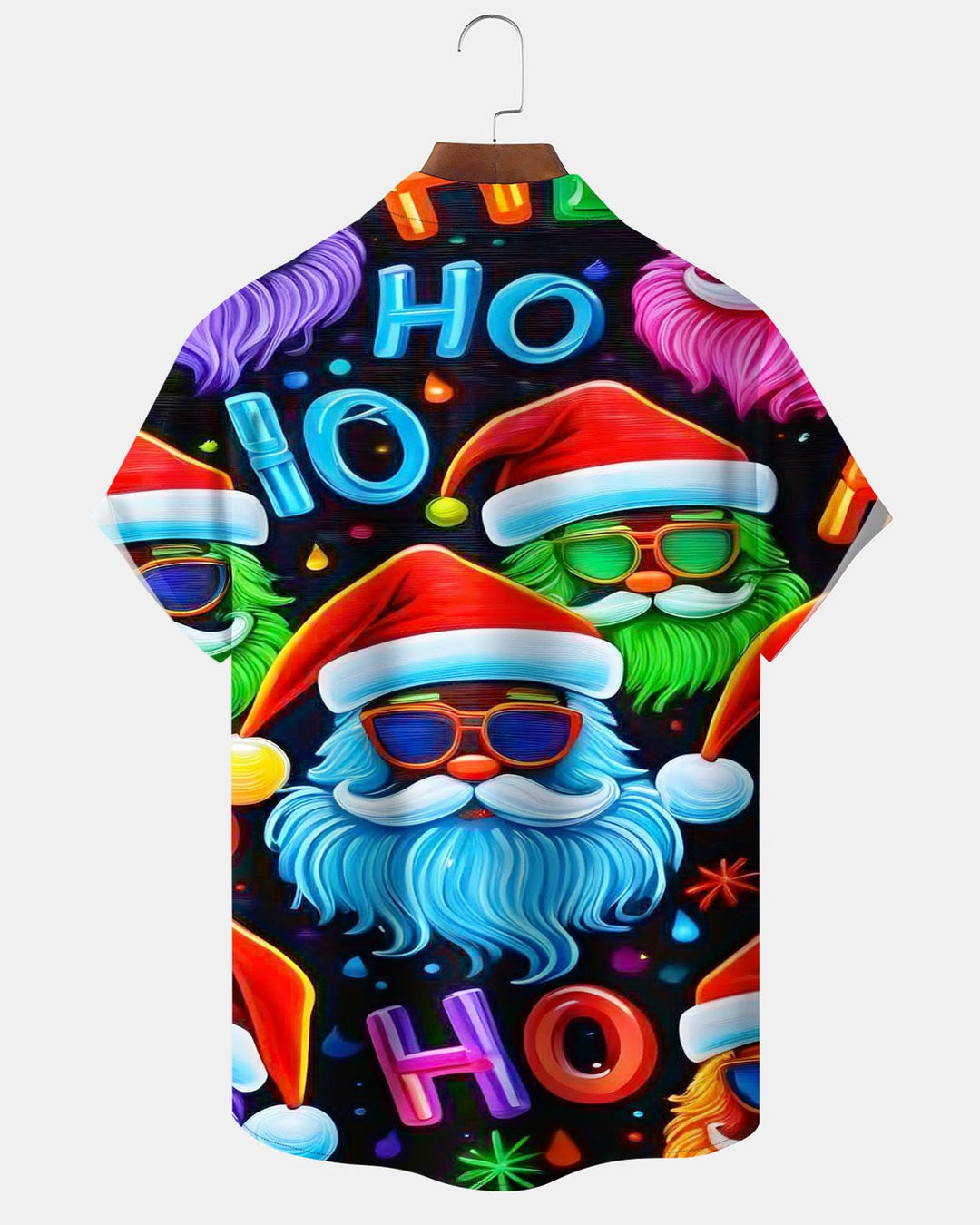Alohadaddy® Holiday Christmas Fun Cartoon Colorful Santa Claus Print Men&