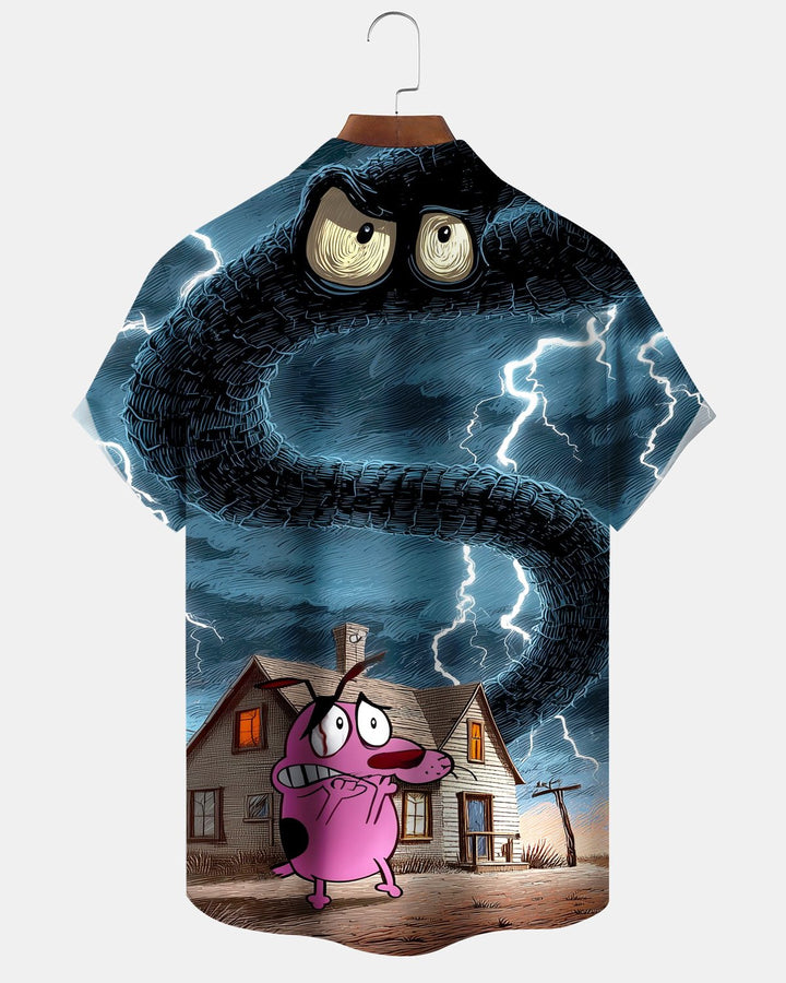 Alohadaddy® Halloween Cartoon Haunted House Movie Print Men&