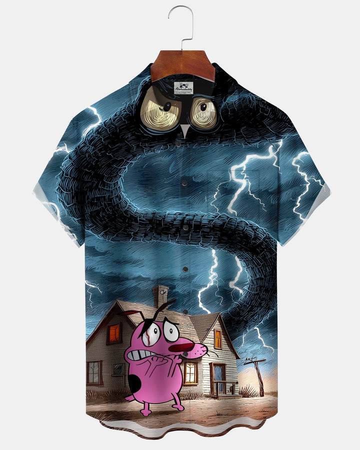 Alohadaddy® Halloween Cartoon Haunted House Movie Print Men&