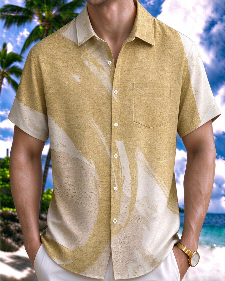 Alohadaddy® Casual Abstract Striped Print Men&