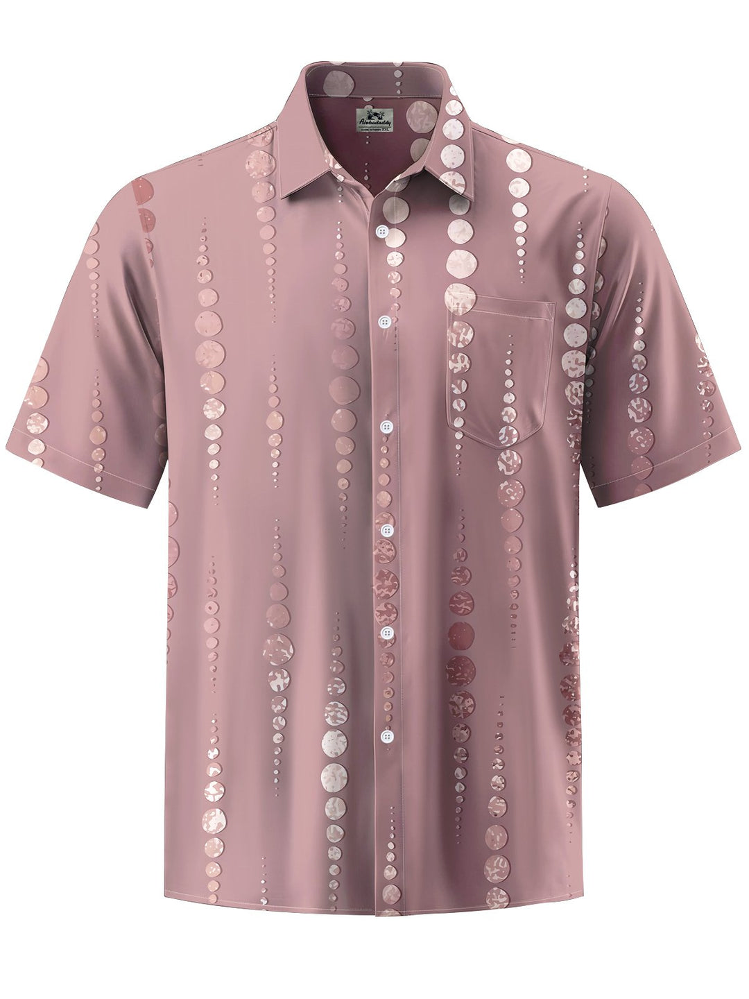 Alohadaddy® Casual Stripe Print Art Mens Moisture Wicking Short Sleeve Shirt Big &amp; Tall