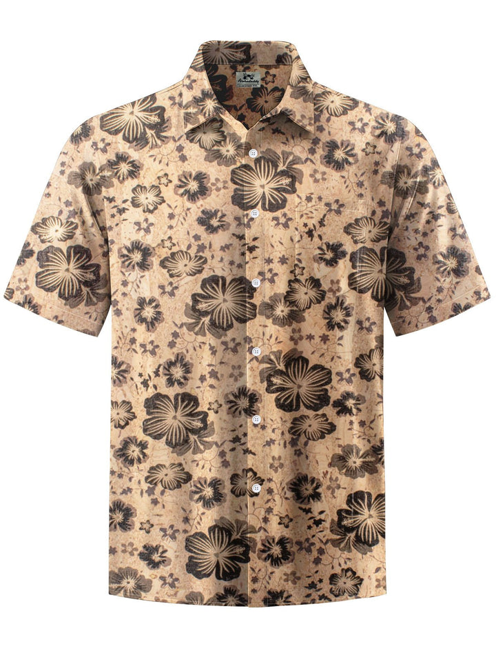 Alohadaddy® Casual Floral Print Art Pocket Stretch Men&