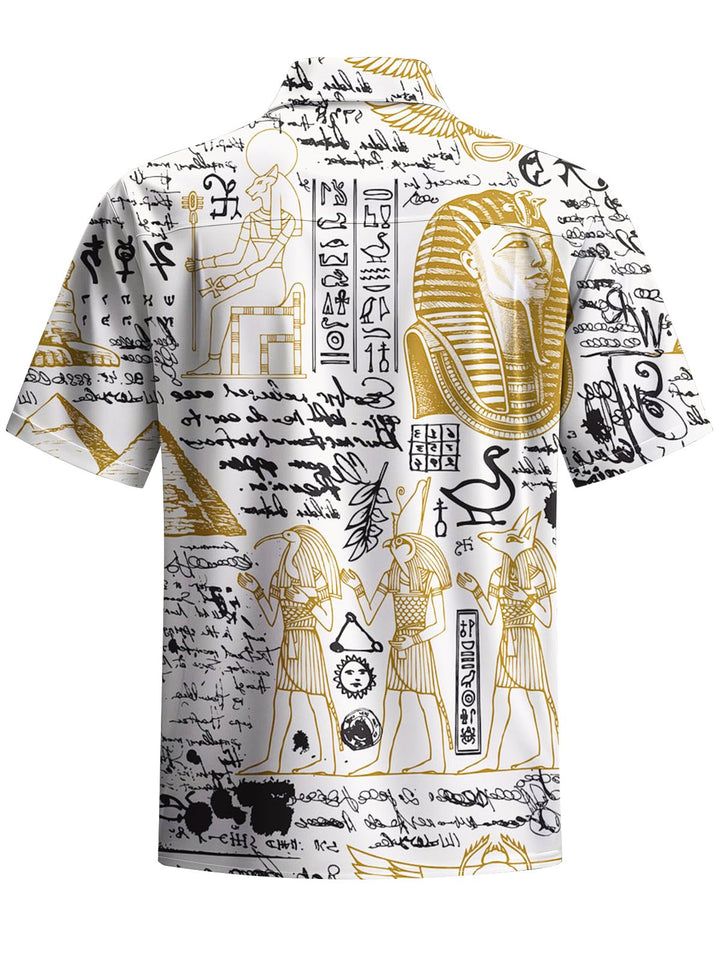 Alohadaddy® Vintage Ancient Egyptian Pharaoh Print Art Pocket Stretch Men&