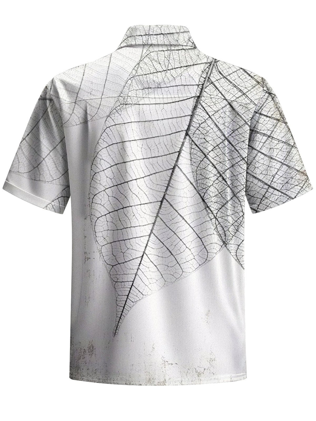 Alohadaddy® Vintage Transparent Leaf Print Stretch Pocket Button Men&