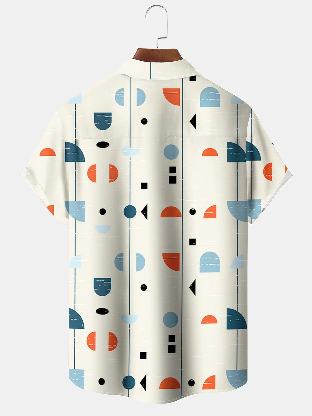Alohadaddy® Casual Geometric Print Pocket Button Stretch Men&