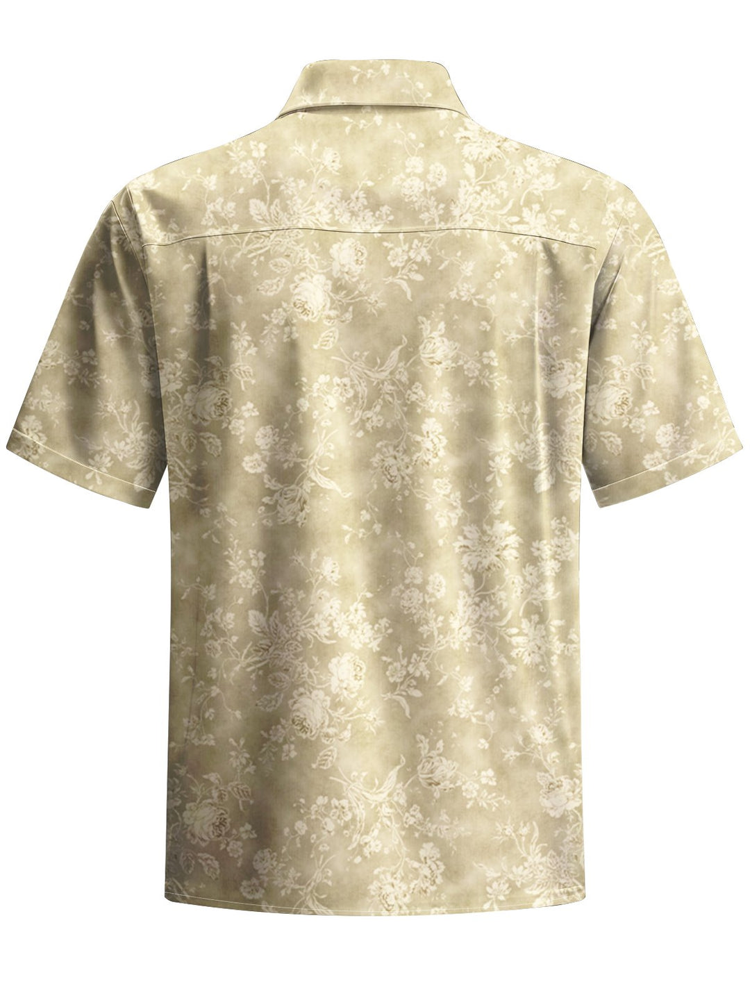 Alohadaddy® Hawaiian Flower Art Print Chest Pocket Moisture Wicking Men&