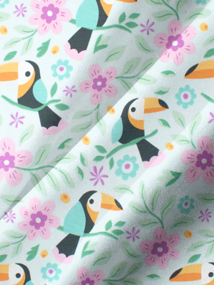 Alohadaddy® Hawaiian Parrot Art Print Chest Pocket Men&