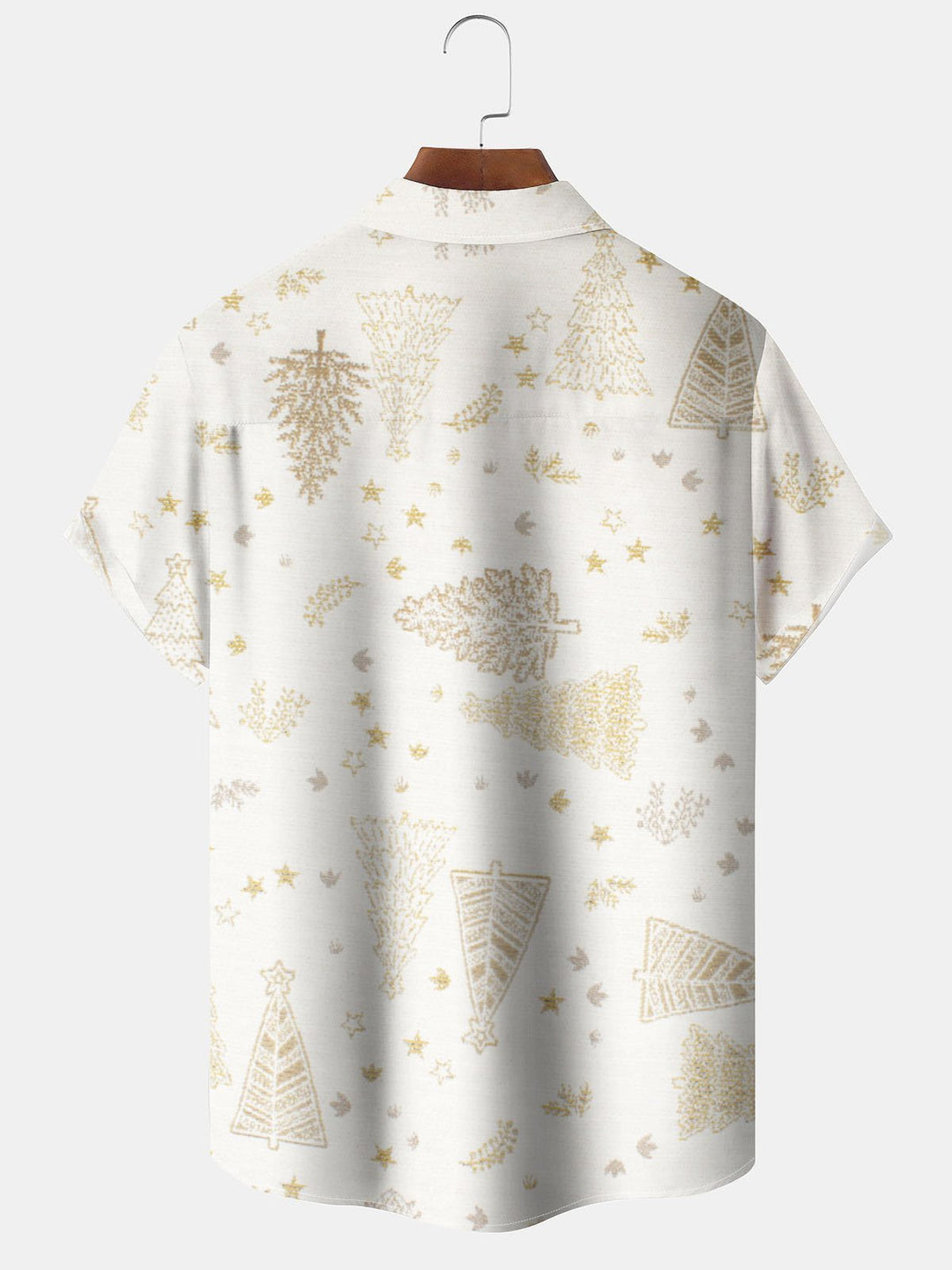 Alohadaddy® Christmas Fir Print Pocket Elastic Button Men&