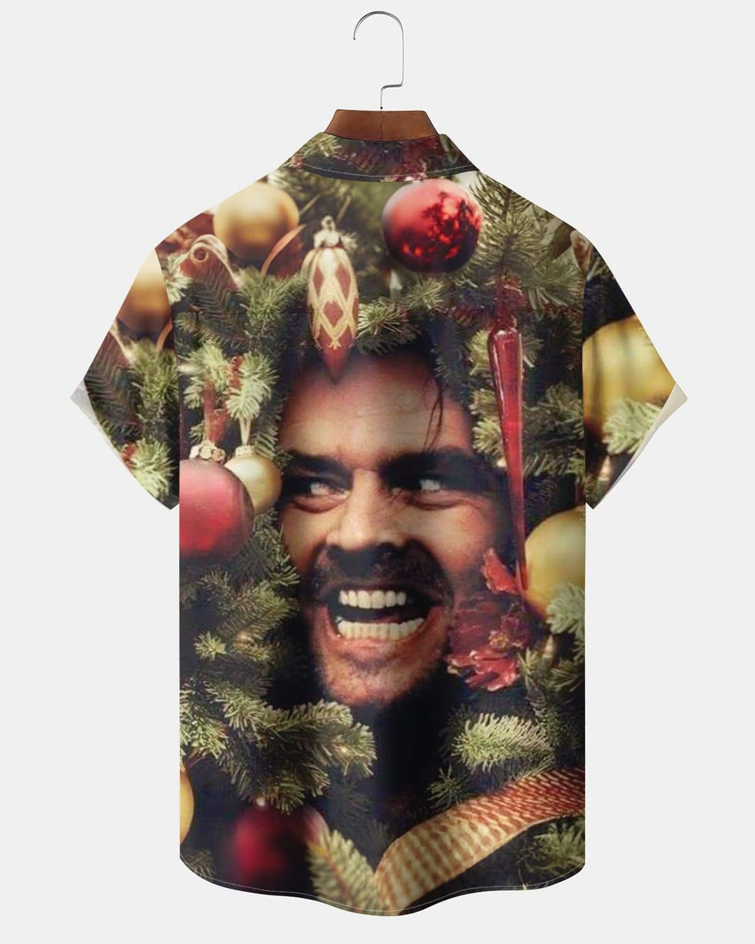 Alohadaddy® Christmas Tree Shining Printed Pocket Button Men&