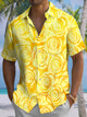 Alohadaddy® Hawaiian Flowers Art Print Chest Pocket Mens Short Sleeve Shirt Big & Tall