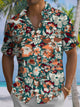 Alohadaddy® Casual Floral Print Art Pocket Stretch Men's Short Sleeve Shirt Big & Tall