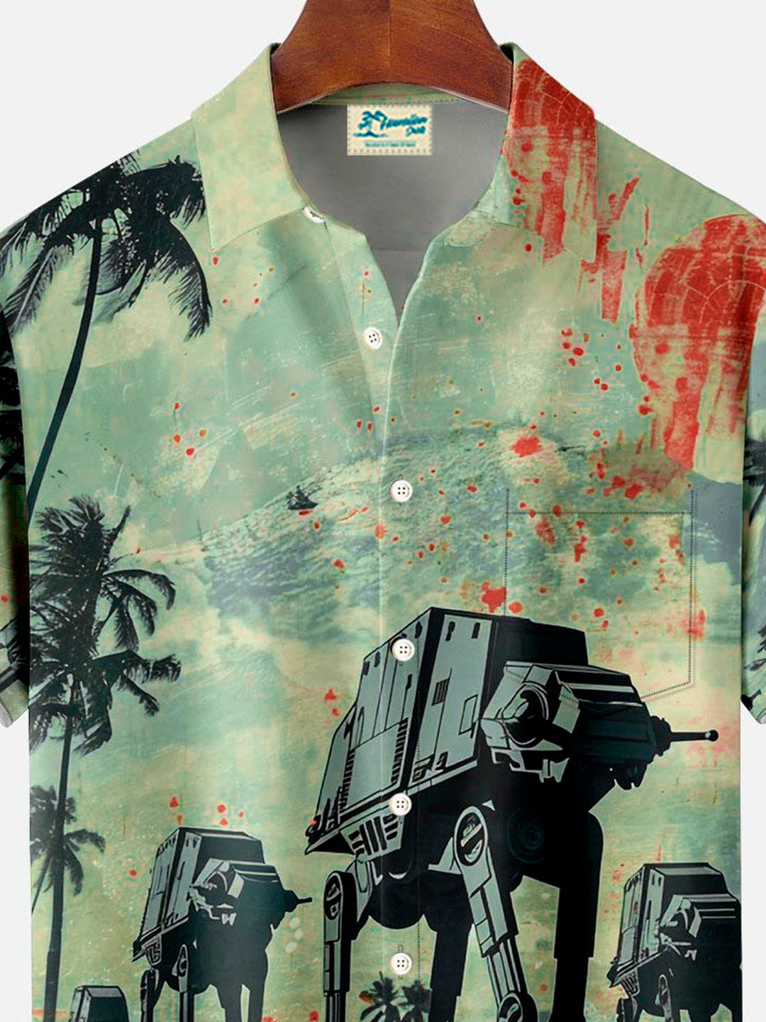 Alohadaddy Retro War Gradient 3D Digital Print Men&