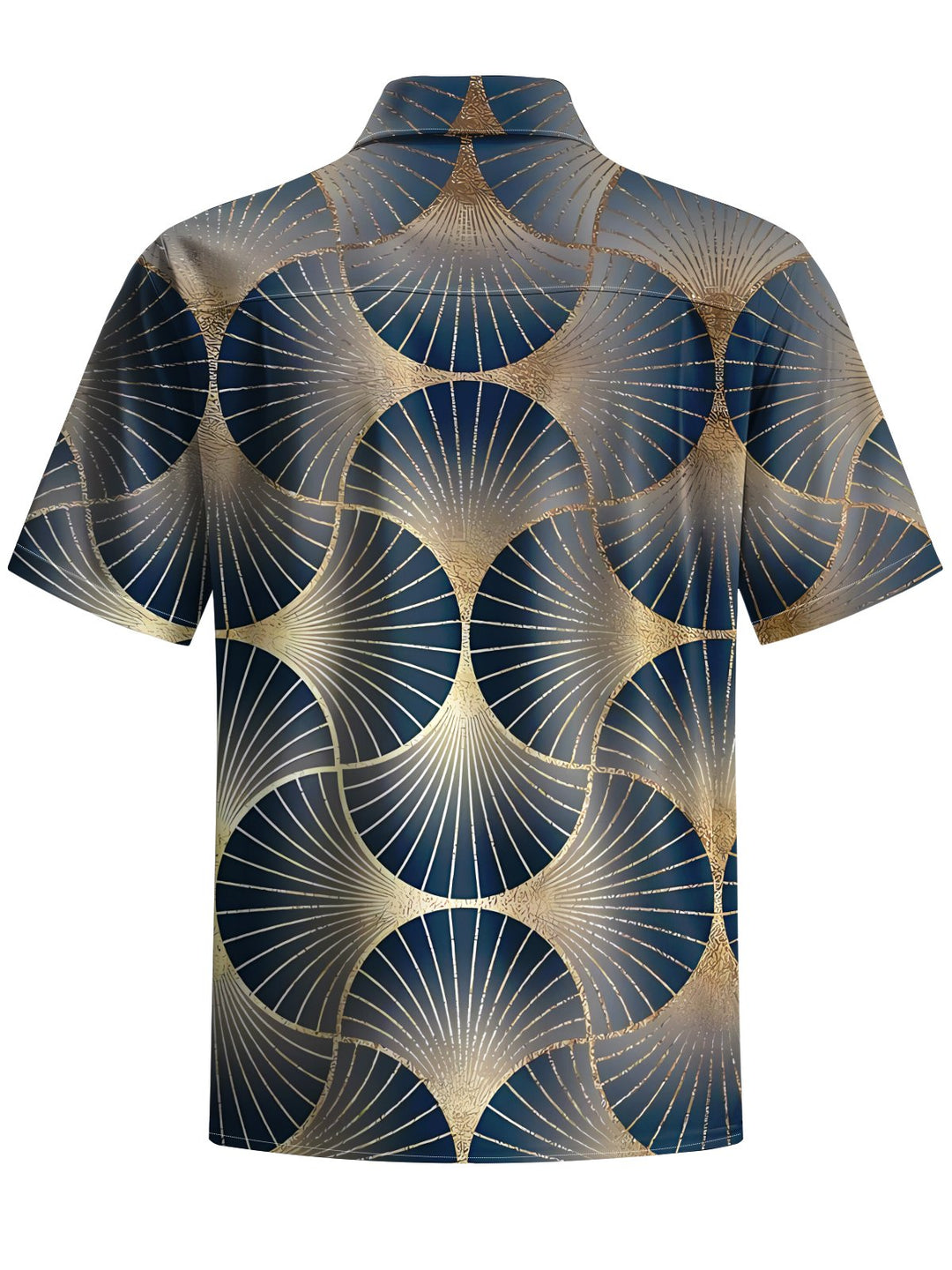 Alohadaddy® Vintage Geometric Pattern Art Print Chest Pocket Men&