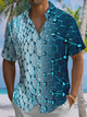 Alohadaddy® Casual Gradient Mesh Art Print Chest Pocket Mens Short Sleeve Shirt Big & Tall
