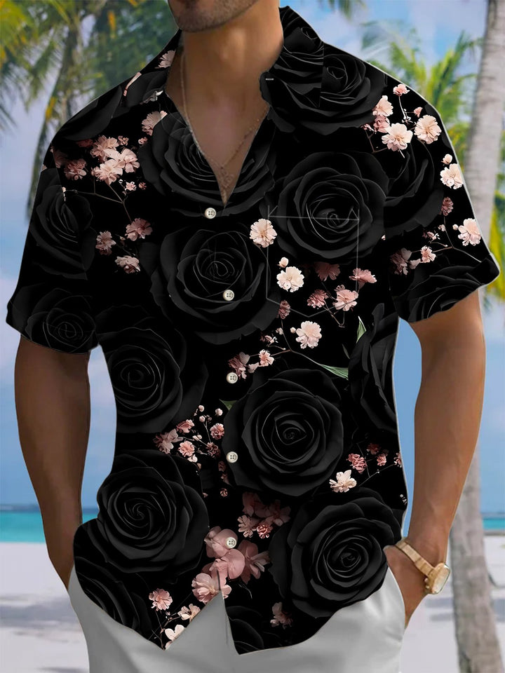 Alohadaddy® Casual Floral Art Print Moisture Wicking Men&