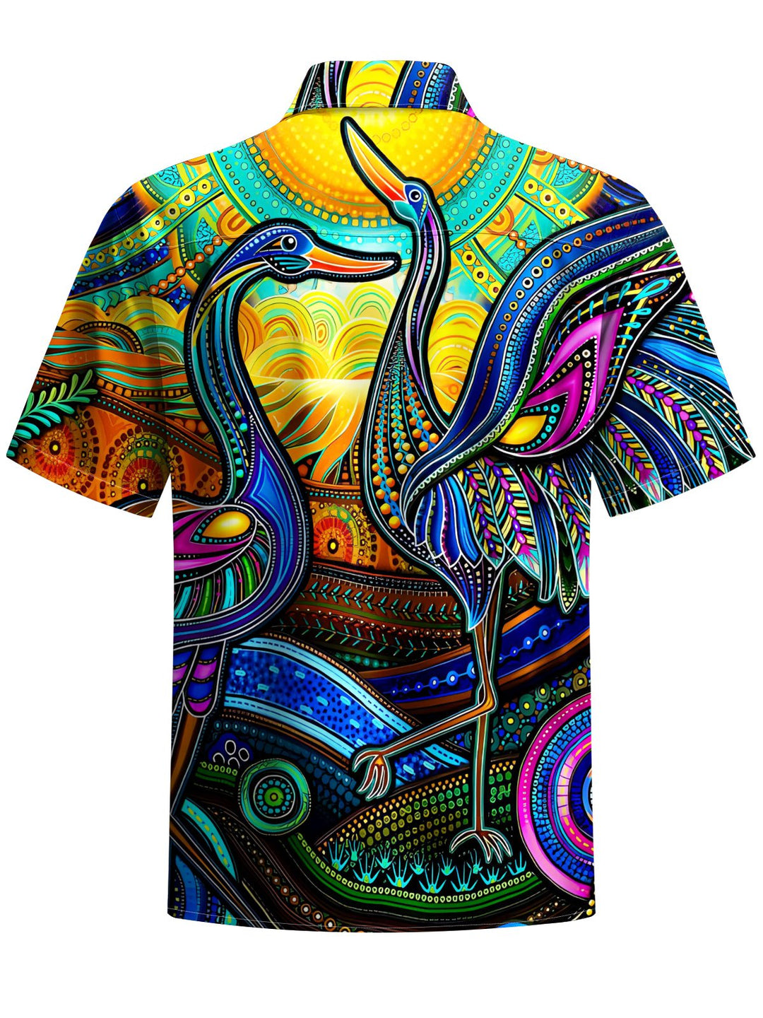 Alohadaddy® Hawaiian Swan Art Print Moisture Wicking Men&