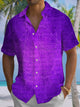 Alohadaddy® Casual Text Art Print Chest Pocket Men's Short Sleeve Shirt Big & Tall