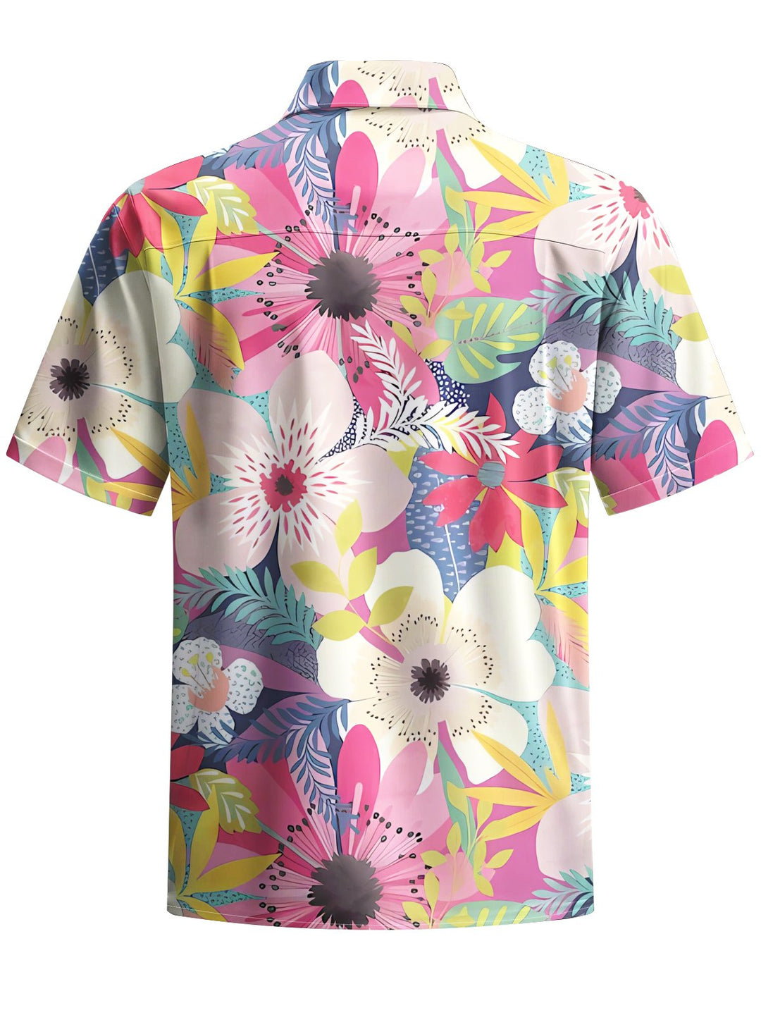 Alohadaddy® Hawaiian Floral Art Print Chest Pocket Men&