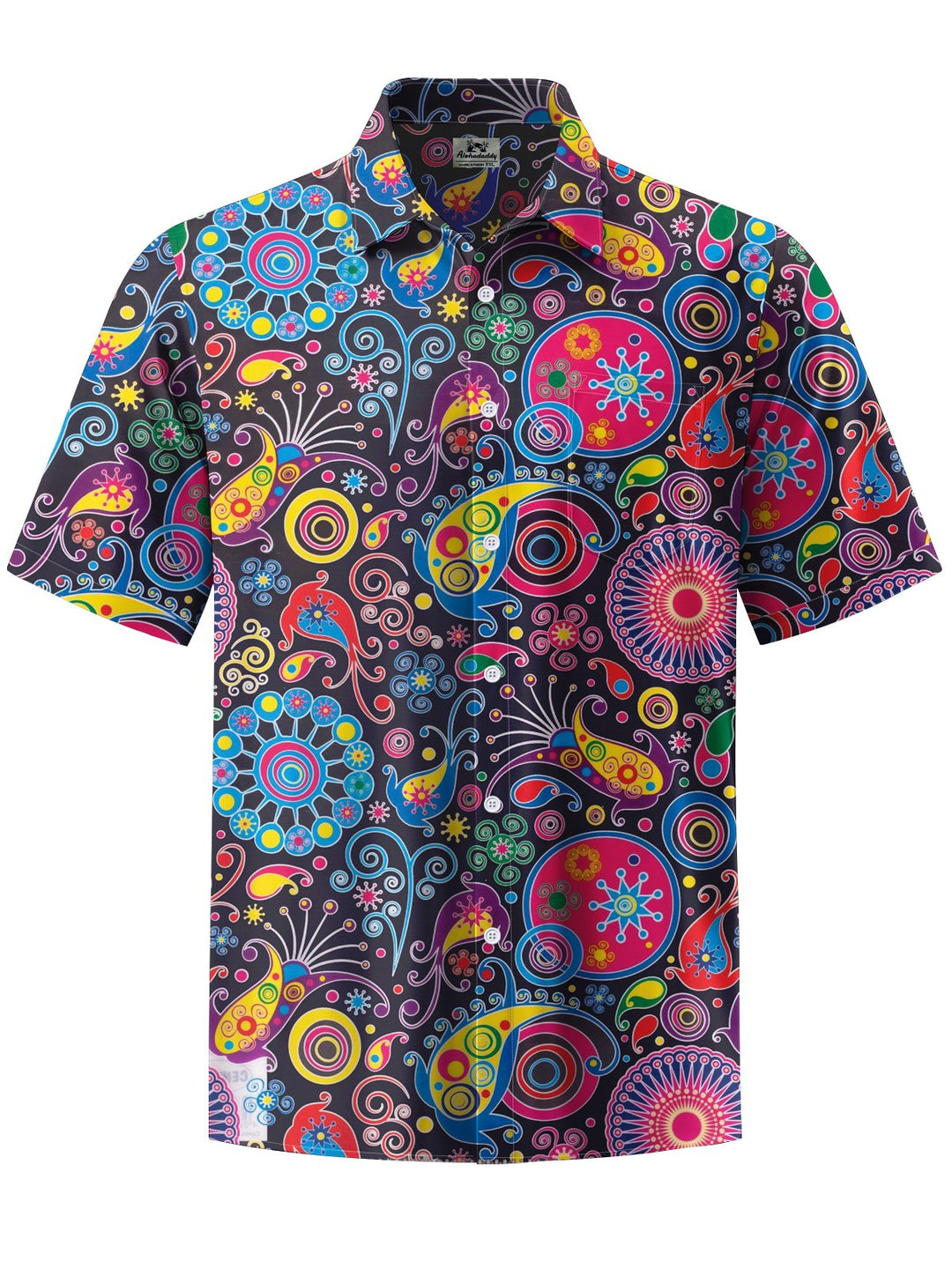 Alohadaddy® Casual Paisley Print Chest Pocket Men&