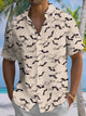 Alohadaddy® Halloween Bat Art Print Chest Pocket Men's Stretch Short Sleeve Shirt Big & Tall
