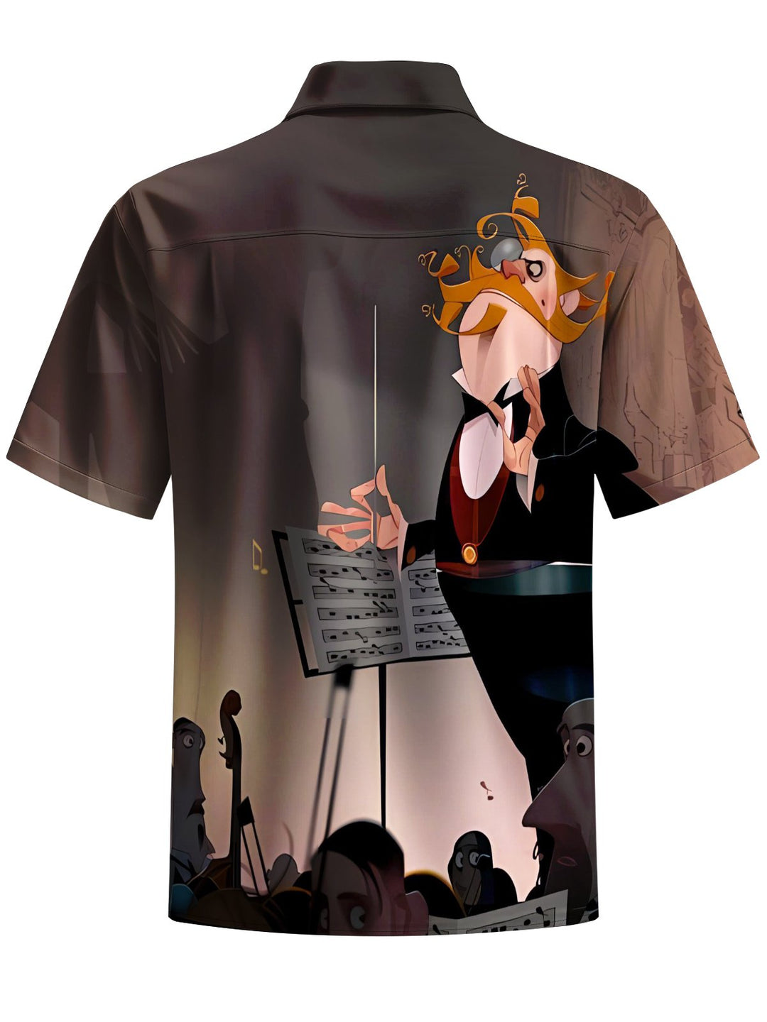 Alohadaddy® Retro Cartoon Medieval Concert Print Art Elastic Pocket Button Men&