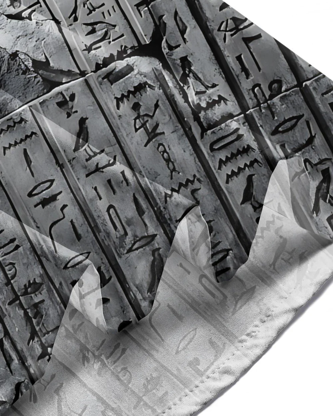 Alohadaddy® Vintage Egyptian Hieroglyphic Print Art Pockets with Elastic Buttons Men&