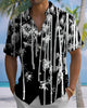 Alohadaddy® Casual Bamboo Print Art Button-Down Cardigan Men's Short-Sleeve Shirt Big & Tall
