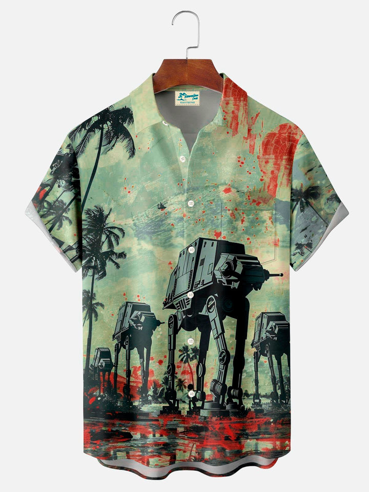 Alohadaddy Retro War Gradient 3D Digital Print Men&