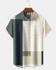 Alohadaddy® Casual Geometric Print Men's Short-Sleeve Shirt