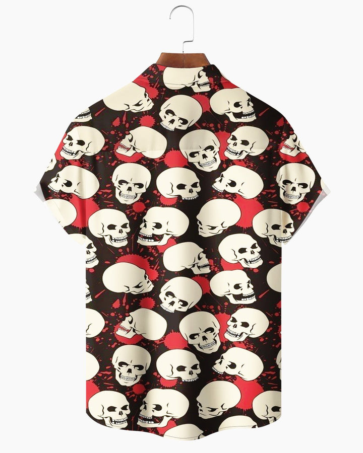 Alohadaddy® Holiday Halloween Skull Print Men&