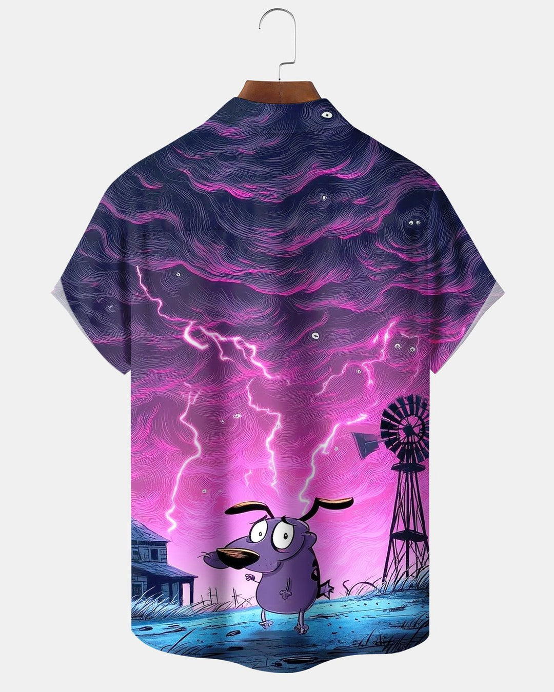 Alohadaddy® Halloween Cartoon Haunted House Lightning Movie Print Men&
