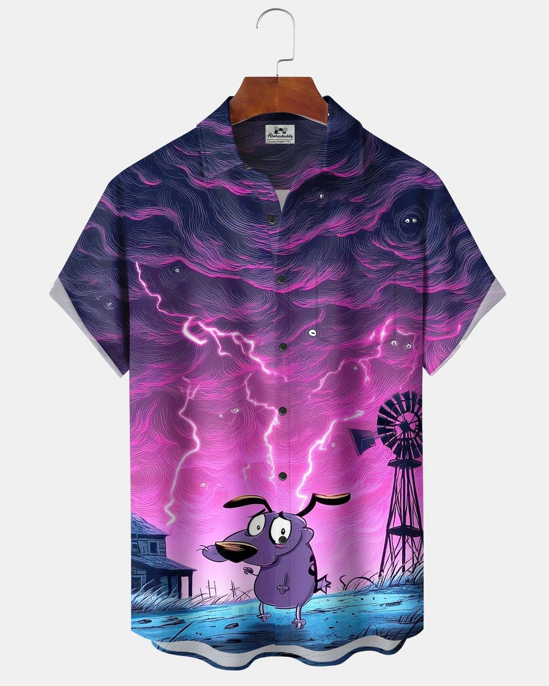 Alohadaddy® Halloween Cartoon Haunted House Lightning Movie Print Men&