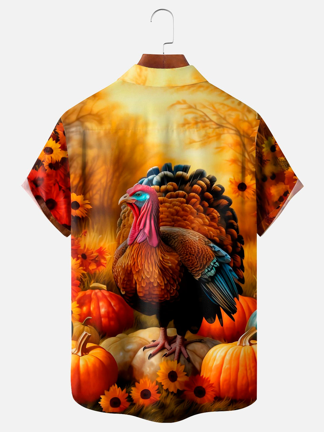 Alohadaddy Thanksgiving Turkey Retro Pumpkin 3D Digital Print Men&