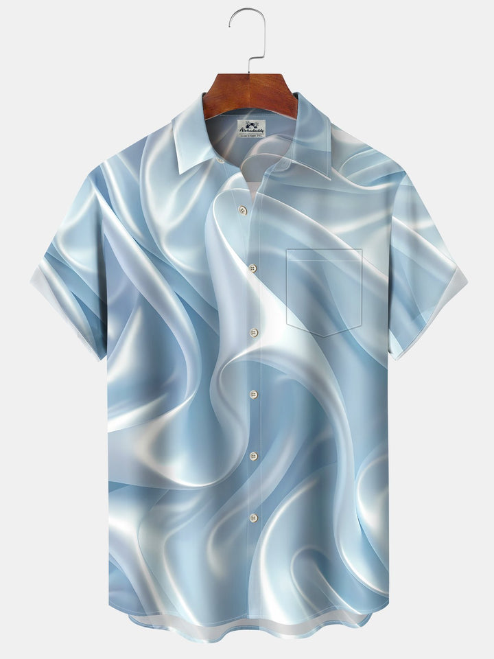 Alohadaddy® Casual Abstract Texture Art Print Pockets Large Size Stretch Men&