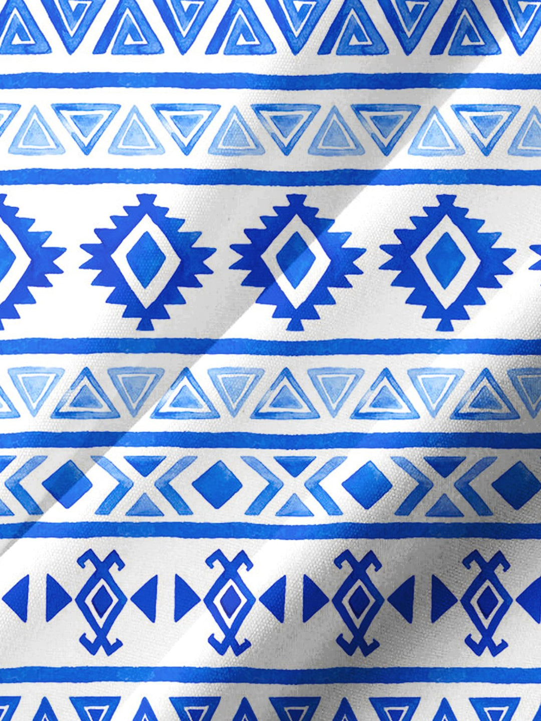 Alohadaddy® Retro Geometric Stripe Art Print Chest Pocket Men&