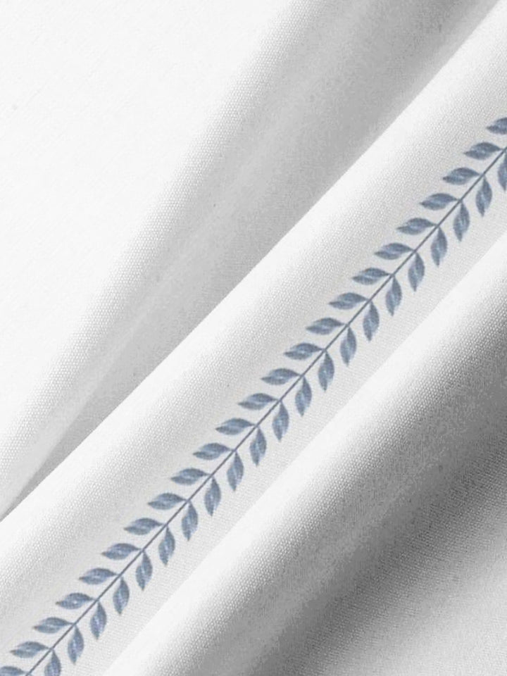 Alohadaddy® Casual Leaf Stripe Art Print Chest Pocket Men&