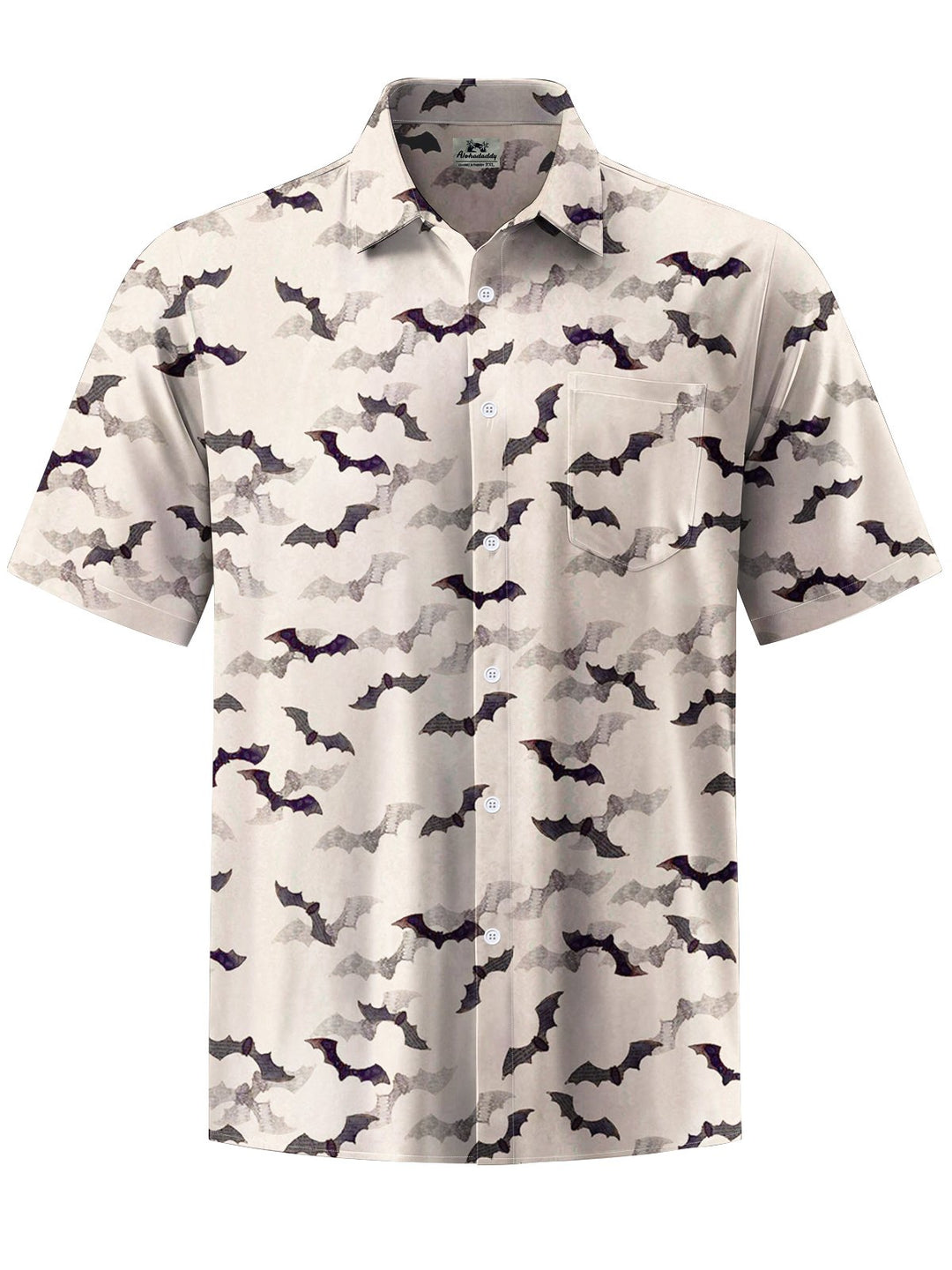 Alohadaddy® Halloween Bat Art Print Chest Pocket Men&
