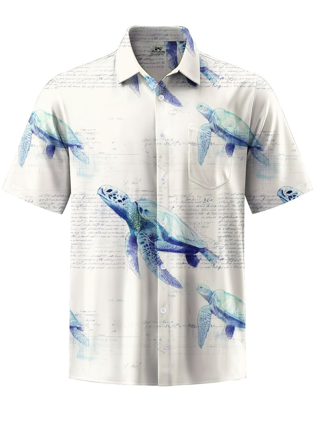 Alohadaddy® Casual Turtle Print Art Pocket Stretch Men&