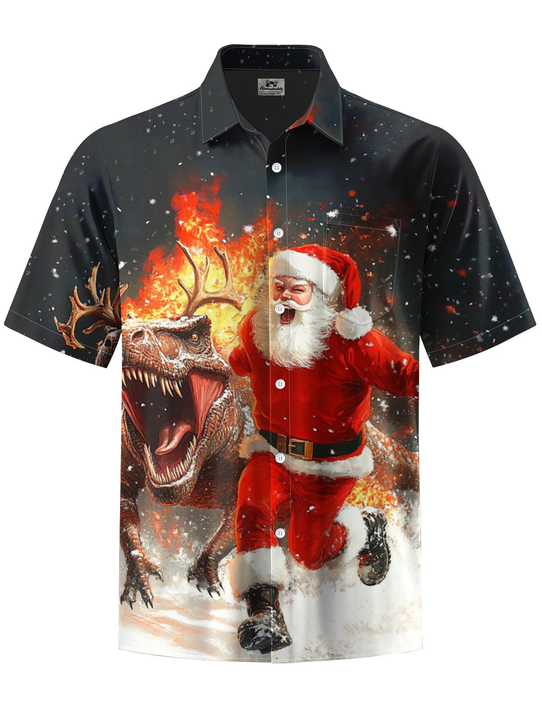 Alohadaddy® Christmas Santa Claus Printed Art Stretch Pocket Men&