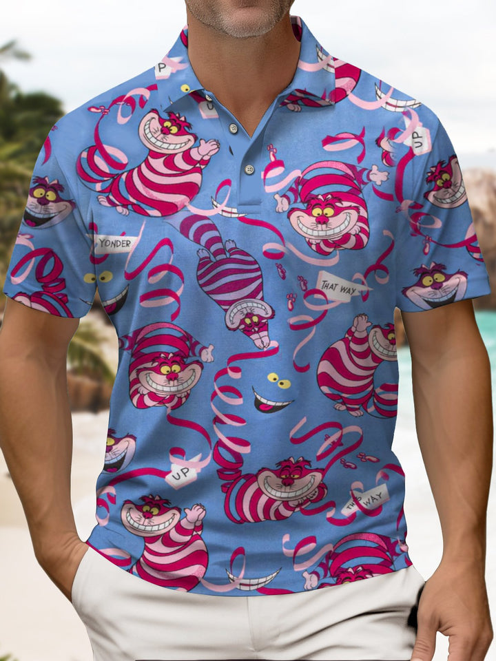 Alohadaddy® Casual Cartoon Fun Print Button Stretch Men&