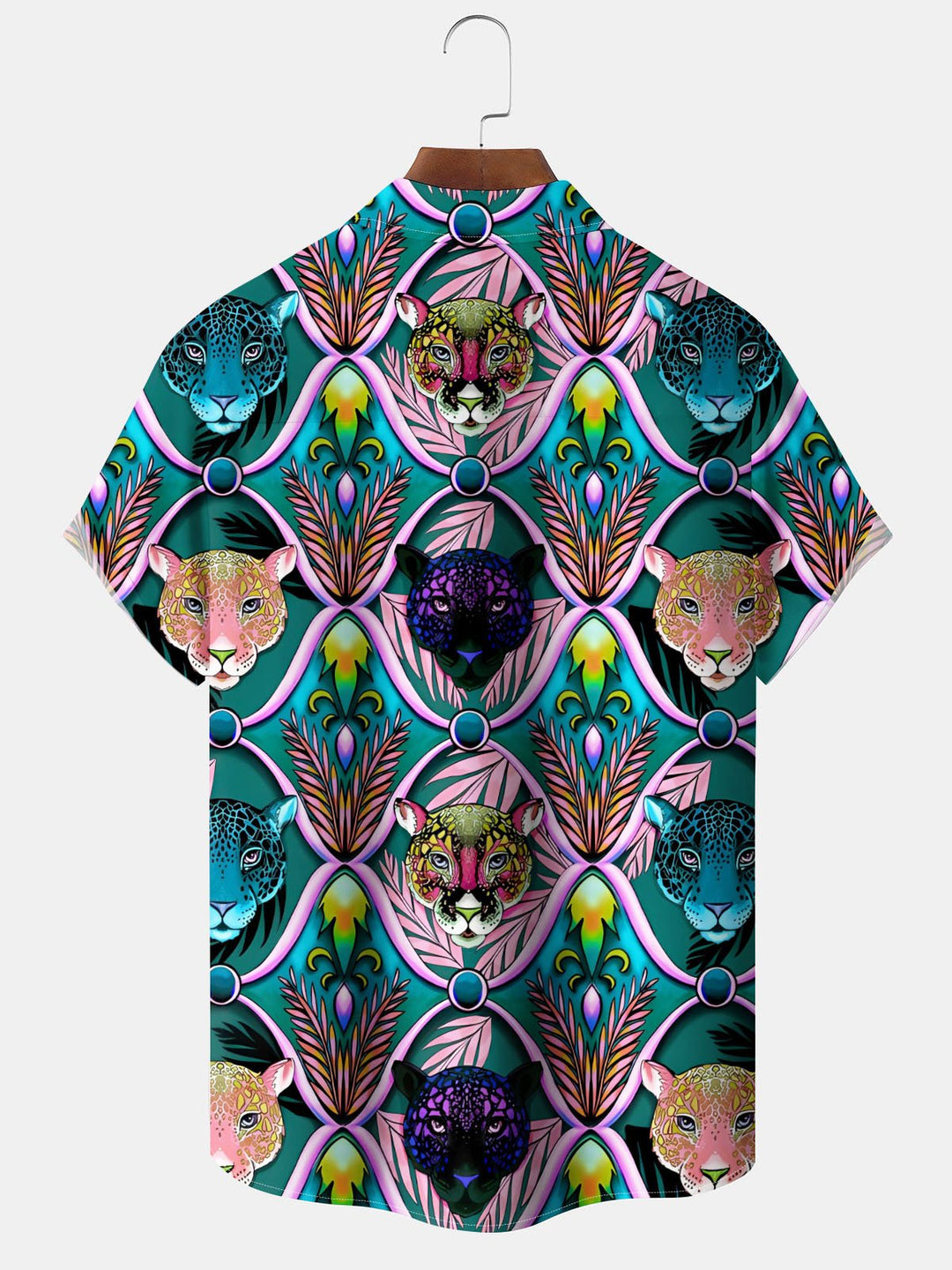 Alohadaddy® Vintage Leopard Court Geometric Print Pocket Stretch Men&