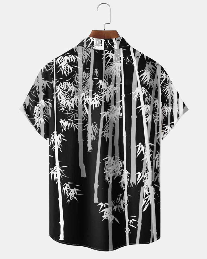 Alohadaddy® Casual Bamboo Print Art Button-Down Cardigan Men&